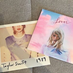 Set of 2 Taylor Swift Vinyl Records 1989 and Lover